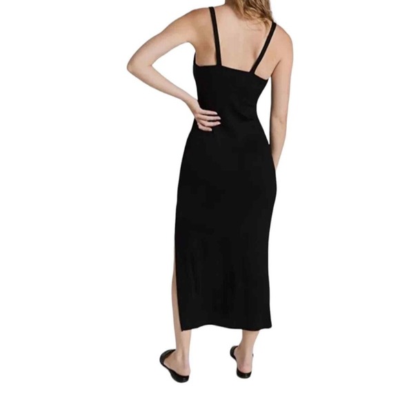 LNA Clothing Black Sleeveless Midi Dress Estelle V Neck Stretchy Womens 3X - Picture 4 of 13